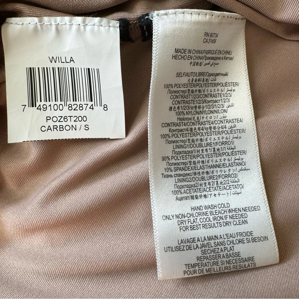 BCBGMaxAzria Navy Lace Cocktail Dress Sz S Sleeveless V-neck